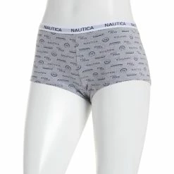 Underwear Womens Nautica Cotton Spandex Logo Boyshort Panties - NT4463DP