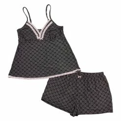 Pajamas Womens René Rofé Geometric Lace Trim Cami Pajama Set