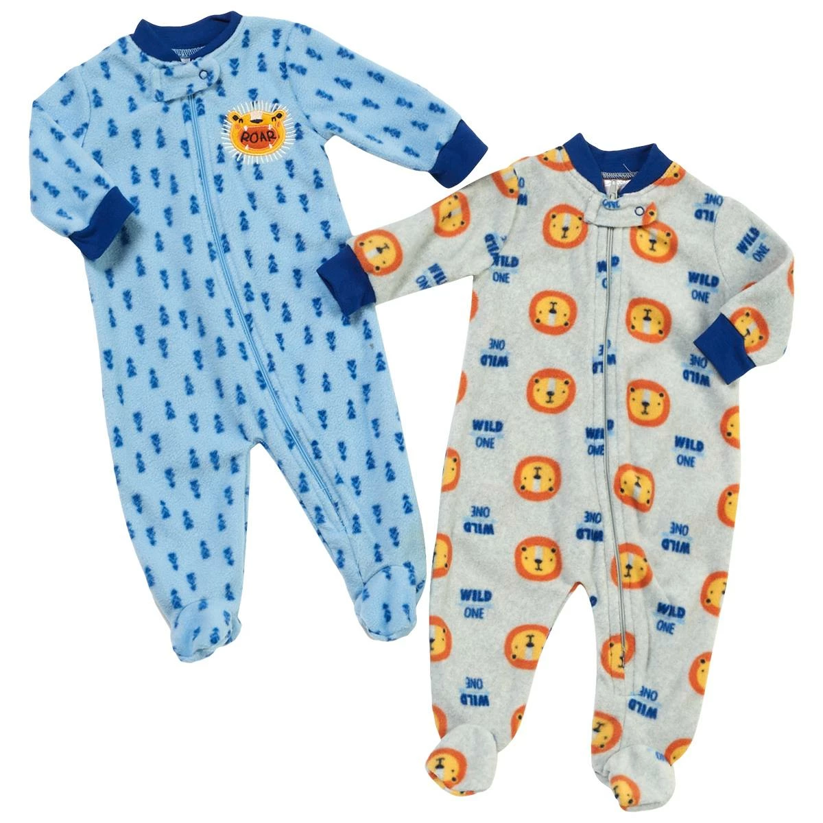 Pajamas Baby Boy (NB-9M) Bon Bébé 2pk. Lion Microfleece Sleepers 3 Pajamas Baby Boy (NB-9M) Bon Bébé 2pk. Lion Microfleece Sleepers