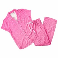 Pajamas Womens Karen Neuburger Pinking Of You Notch Collar Pajama Set