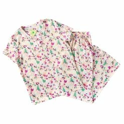 Pajamas Womens White Orchid Short Sleeve Dream Knit Pajama Set