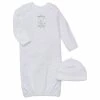 Pajamas Baby Unisex (NB-3M) Little Me Welcome World Gown With Hat