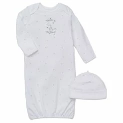 Pajamas Baby Unisex (NB-3M) Little Me Welcome World Gown With Hat