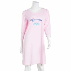 Pajamas Womens Goodnight Kiss 3/4 Sleeve Kindness Is Cool Nightshirt