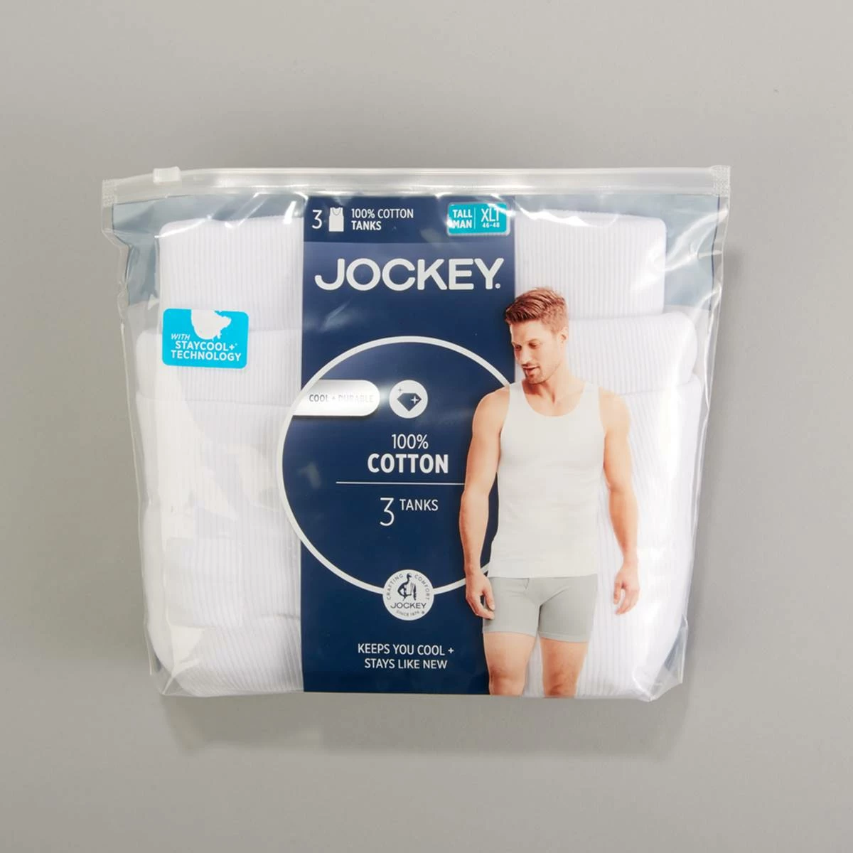 Underwear Mens Big & Tall Jockey® 3pk. Athletic T-Shirt 3 Underwear Mens Big & Tall Jockey® 3pk. Athletic T-Shirt