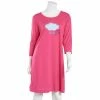 Pajamas Plus Size Goodnight Kiss 3/4 Sleeve On Cloud Wine Nightshirt -Nautica Sales Store 51cec5a3 de21 4eb2 b5ea d67b6e5ab47d