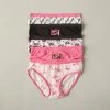Girls Bebe 5pk. Logo Love Bikini Underwear