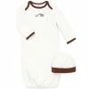 Pajamas Baby Unisex (NB-3M) Little Me Cute Puppies Nightgown With Hat