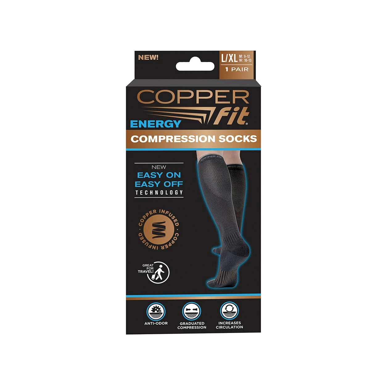 Socks & Hosiery As Seen On TV Copper Fit XL 2.0 Energy Compression Socks 3 Socks & Hosiery As Seen On TV Copper Fit XL 2.0 Energy Compression Socks