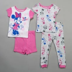 Pajamas Girls Disney Be Happy Minnie 4pc. Pajama Set