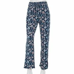 Pajamas Plus Size IZOD® Filled Flowers Brushed Polyester Lounge Pants