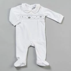 Pajamas Baby Unisex (NB-9M) Rock A Bye Baby Moon & Stars Velour Sleeper