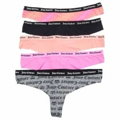 Underwear Juniors Juicy Couture 5pk. Laser Thong Panties JC8239-5PKDL