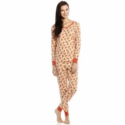 Pajamas Womens Leveret Fox Cotton Pajama Set