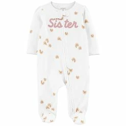 Pajamas Baby Girl (NB-9M) Carter’s® Lil Sister 2-Way Zip Sleep N Play