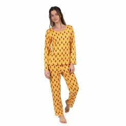 Pajamas Womens Leveret Pineapple Cotton Pajama Set
