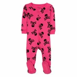 Baby Girl (6-24M) Leveret Skull Footie Pajamas
