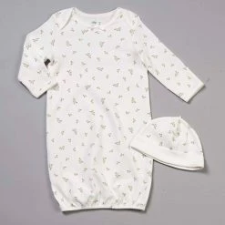 Pajamas Baby Girl (NB-3M) Little Me Rosebud Gown & Hat Set