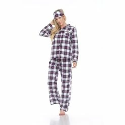 Pajamas Womens White Mark 3 Pc. Plaid Pajama Set -Nautica Sales Store 6e244598 684c 4095 ac9b 2431458c4d5c