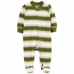 Pajamas Baby Boy (NB-9M) Carter’s® Striped Rib Sleep N Play