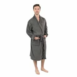 Pajamas Mens Leveret Solid Fleece Robe