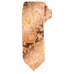 Dress Accessories Mens Preswick & Moore Fain Floral Tie - Orange