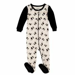 Baby Unisex (NB-24M) Leveret Panda Print Footie Pajamas