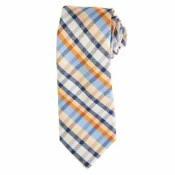 Dress Accessories Mens Nautica Carville Plaid Tie - Orange