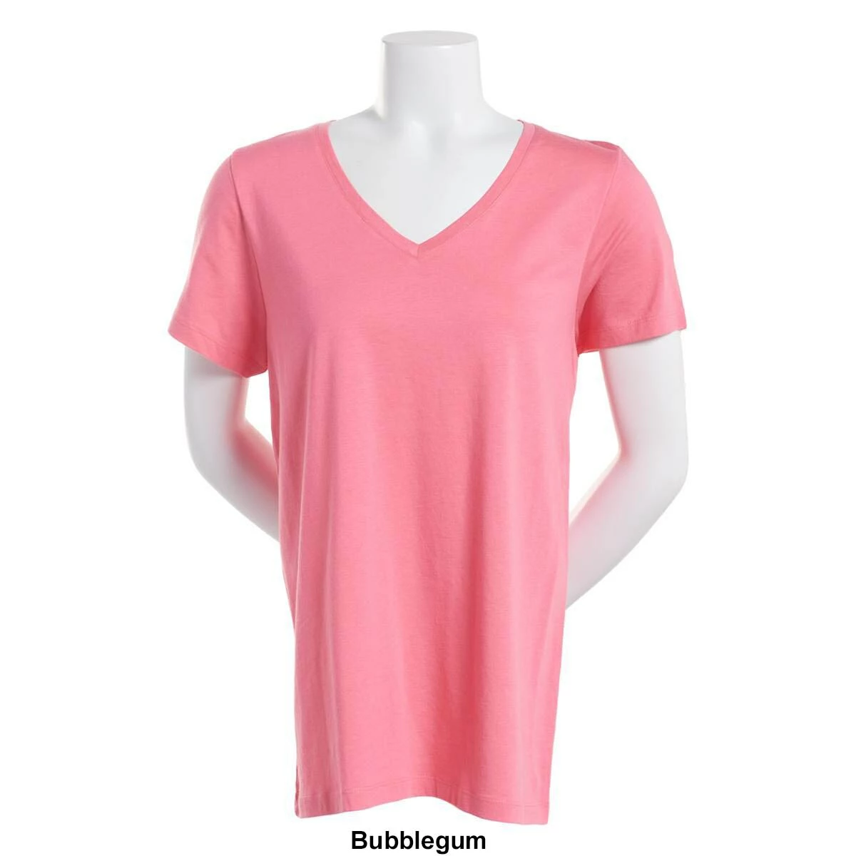 Pajamas Plus Size HUE® Knit Short Sleeve V-Neck Pajama Tee 5 Pajamas Plus Size HUE® Knit Short Sleeve V-Neck Pajama Tee - Image 3