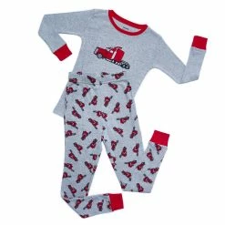 Pajamas Toddler Boy Leveret Cotton Trailer Pajama Set