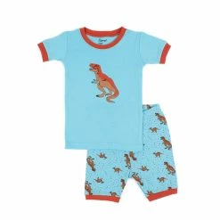 Pajamas Toddler Boy Leveret Dinosaur Short Pajama Set