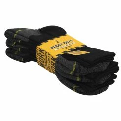 Underwear & Socks Mens 3pk. Heavy Duty Work Socks - Black