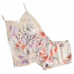 Pajamas Womens Linea Donatella Matte Satin 2pc. Shorts Pajama Set