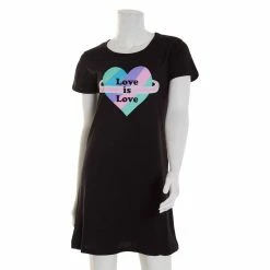 Pajamas Juniors Dollhouse Short Sleeve Love Is Love Nightshirt