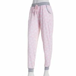Pajamas Womens Pillow Talk Heart Comfy Cozy Suede Jogger Pajama Pants