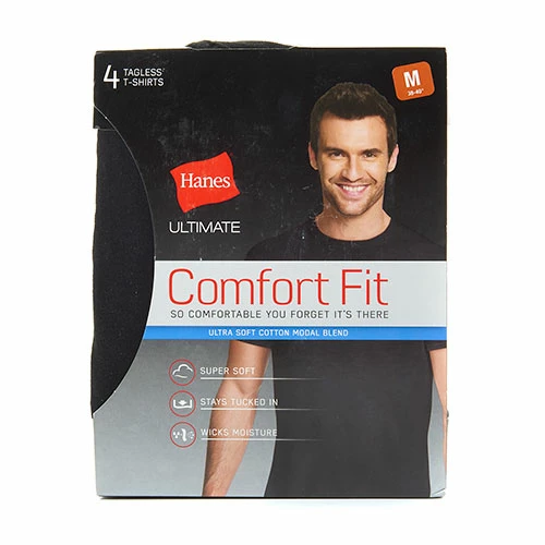 Underwear Mens Hanes® Ultimate® 4pk. Comfort Fit Crew Neck Undershirt 3 Underwear Mens Hanes® Ultimate® 4pk. Comfort Fit Crew Neck Undershirt
