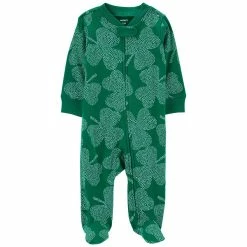 Pajamas Baby Unisex (NB-9M) Carter’s® Shamrock Snap Sleeper