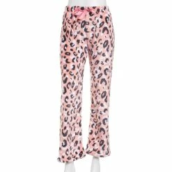 Pajamas Womens VIP Leopard Plush Pajama Pants
