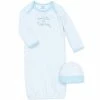 Pajamas Baby Boy (NB-3M) Little Me Thank Heaven Sleeper Gown And Hat Set