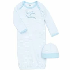 Pajamas Baby Boy (NB-3M) Little Me Thank Heaven Sleeper Gown And Hat Set