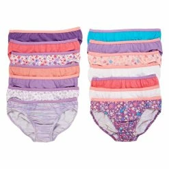 Girls Hanes® Ultimate® 14pk. Underwear - Purple/Multi
