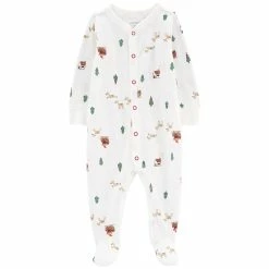 Pajamas Baby Unisex (NB-9M) Carter’s® Santa Sleigh Footed Sleeper