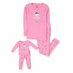Toddler Girl Leveret Girl And Doll Leveret Ballerina Pajamas