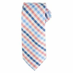 Dress Accessories Mens Nautica Crew Checkered Tie - Coral