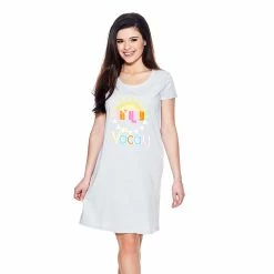 Pajamas Womens Goodnight Kiss Short Sleeve Oh Hey Vacay Nightshirt