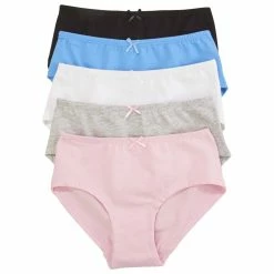 Girls (7-14) René Rofé Julianna 5pk. Assorted Hipster Underwear