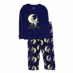 Pajamas Boys Leveret Wolf Fleece Pajama Set