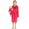 Pajamas Toddler Girl Leveret Girl And Doll Solid Fleece Hooded Robe