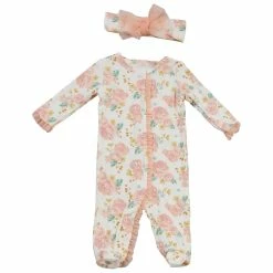 Pajamas Baby Girl (NB-9M) Kyle & Deena 2pc. Floral Fashion Pajama Set