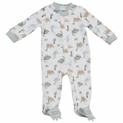 Baby Boy (NB-9M) Chick Pea Dino Footed Pajamas